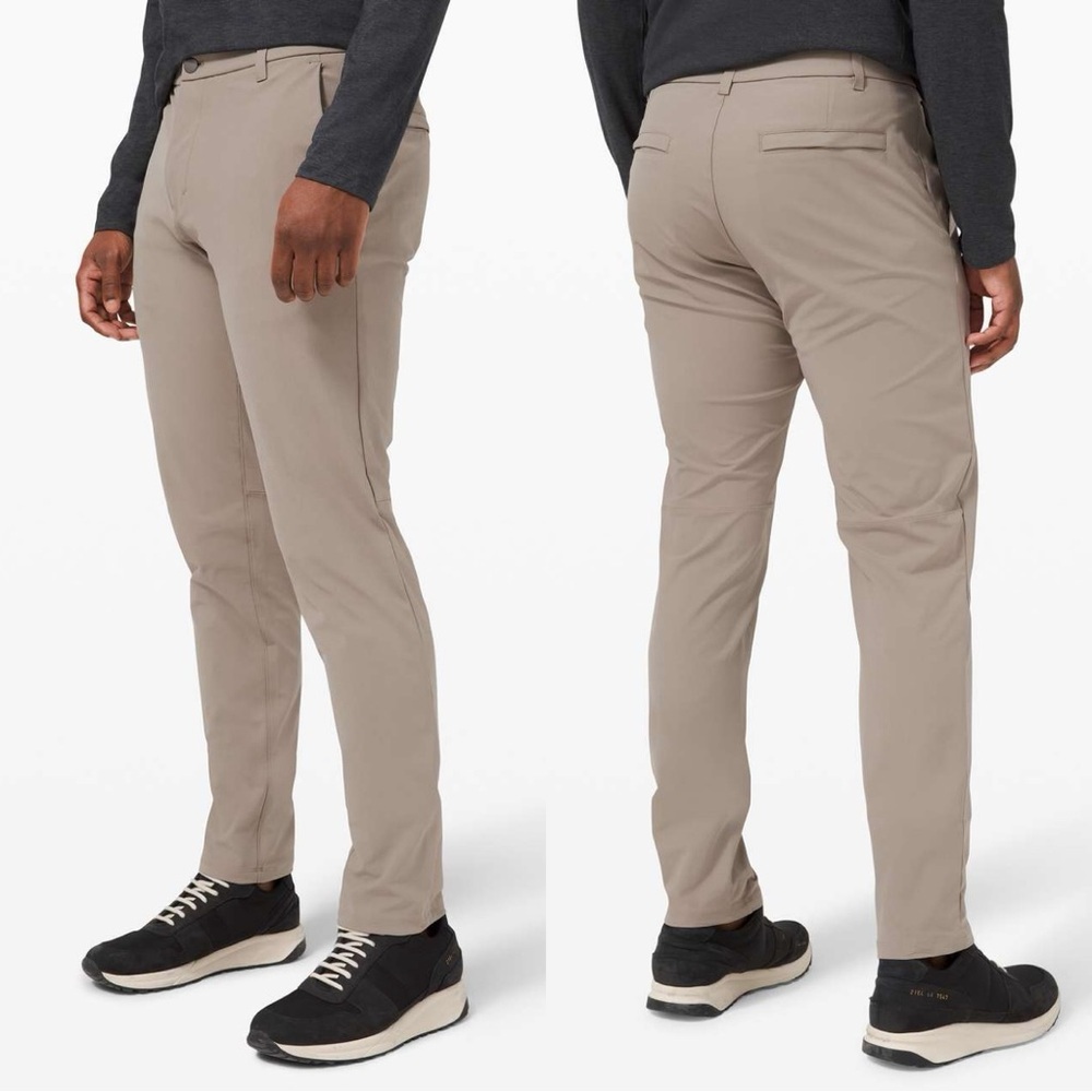 Lululemon Men’s Commission Pant Classic 37" Warpstreme in Carbon Dust 33
